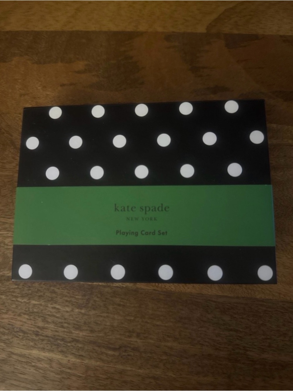 Kate Spade Black & White Polka Dot Playing Card Set